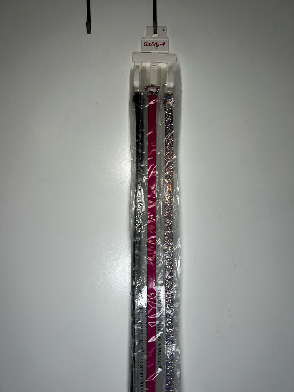 Cat & Jack Pink, Black and Glitter Party Streamer Strips